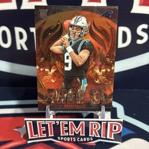 Bryce Young 2023 Panini Phoenix Fired Up Orange #FU-4 /75 Panthers RC