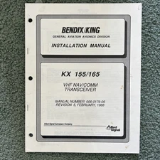 Bendix/King KX 155/165 VHF NAV/COMM Transceivers Installation Manual