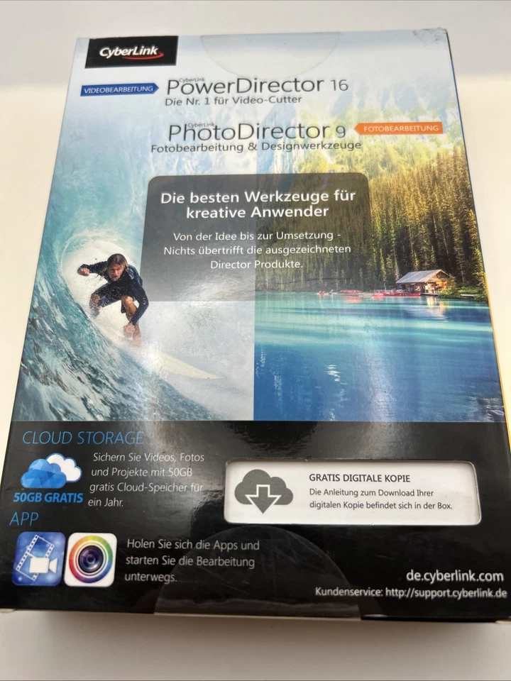 CyberLink PowerDirector 16 Ultra & Photo Director 9 Ultra Combo NEW GERMAN BOX - Image 2 of 4