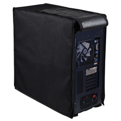 Computer CPU Dust Cover, Waterproof Desktop PC Mid-Tower Host Black 