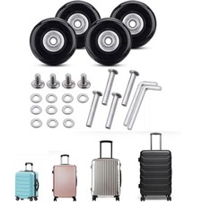 4 Pcs Luggage Replacement Kit, 50mm x 18mm Rubber Replacement Wheels, Luggage