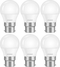 Sylvania G45 Mini Globe Frosted LED Bulb B22 5W 470 Lumens Warm White 6 Pack