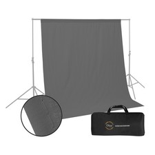 Glow Muslin Background - 10 x 10 ' Grey 