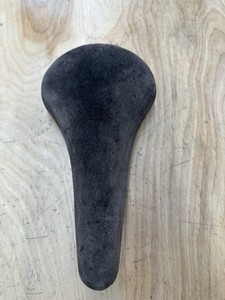 Vintage Bike Saddle Made In Italy Re-covered Used Brown Suede