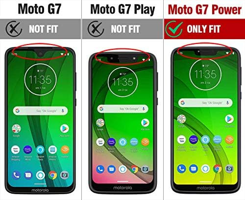 YmhxcY Funda Para Moto G7 PowerG7 SupraG7 Optimo Maxx Con Protector De Pantalla HD, Fundas De Grado Armadura Con Soporte Giratorio Y Funcion Atril