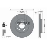 Textar 92031900 Bremsscheibe Vorderachse FüR Mercedes Benz Mercedes Benz