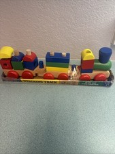 Melissa And Doug Stacking Colorful Wooden Train 18 pc set