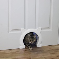 ikuso Indoor Cat Door, Door for Interior Pet Doors Large, White