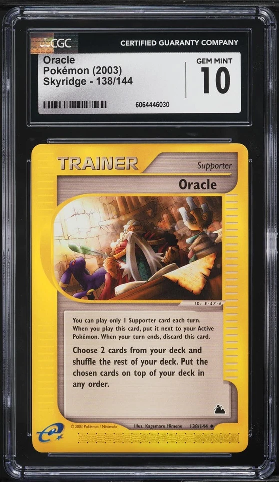 Pokemon Trainer Oracle 138/144 CGC 10 GEM MINT Skyridge - Image 3 of 4