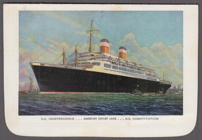 American Export Lines S S Independence S S Constitution Folkard Mailer 1950s