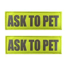Reflective Dog Patches 2 Pack Service Dog in Training DO NOT PET Tags with ...