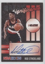 2020-21 Panini NBA Hoops Great SIGnificance Rod Strickland #GS-RST Auto 13ib