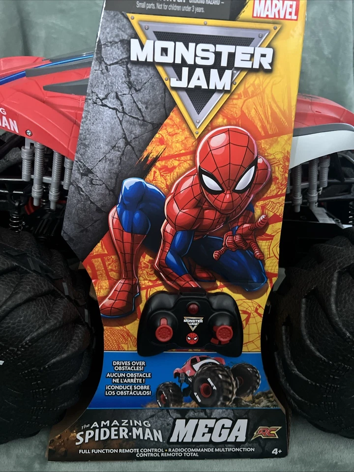 Marvel Mega Spider-Man RC Monster Truck, All-Terrain, Over 2 Feet Long,  NEW - Image 2 of 4