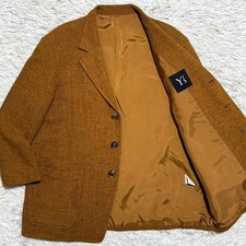 Y  s Yohji Yamamoto 90s Herringbone Tweed Tailored Jacket Brown Camel L   Japan