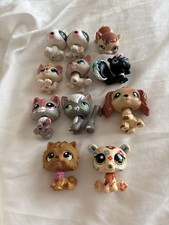 Littlest Pet Shop LPS Lot of 11 Authentic Main 5 Glitter Rare No Number Dogs Cat