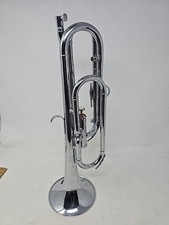 Vintage Getzen Single Piston Bugle G Key Drum Corps Baritone Chrome Finish