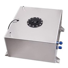 Universal 15 Gallon 60L Fuel Cell Tank with Cap and Level 15 Gallon Silver