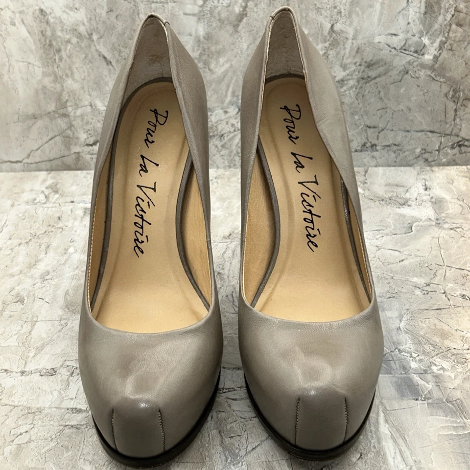 Zapatos de tacón Pour La Victoire para mujer beige plataforma Stilleto - talla EE. UU. 7,5 #551 Foto 2 de 4