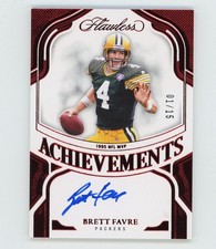 2025 Panini Flawless Achievements Brett Favre Ruby Auto /15 Packers