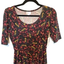 LuLaRoe Nicole XS Swing Dress Retro Fit And Flare Paisley Bohemian