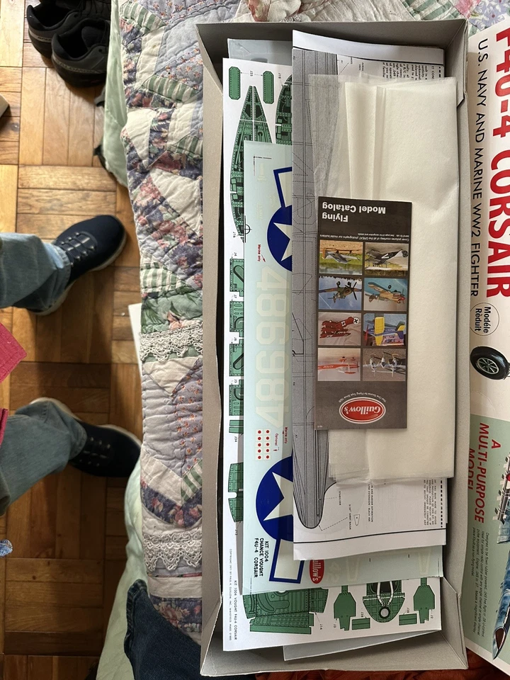 Guillow's Corsair F4U гигантский масштаб пробкового дерева модель самолета набор, Второй мировой войны самолет - Изображение 2 из 4