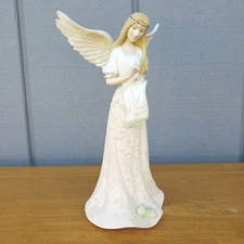 Russ Berrie & Co. I Believe "Angels Watching Over You" Angel Figurine 9" Ceramic