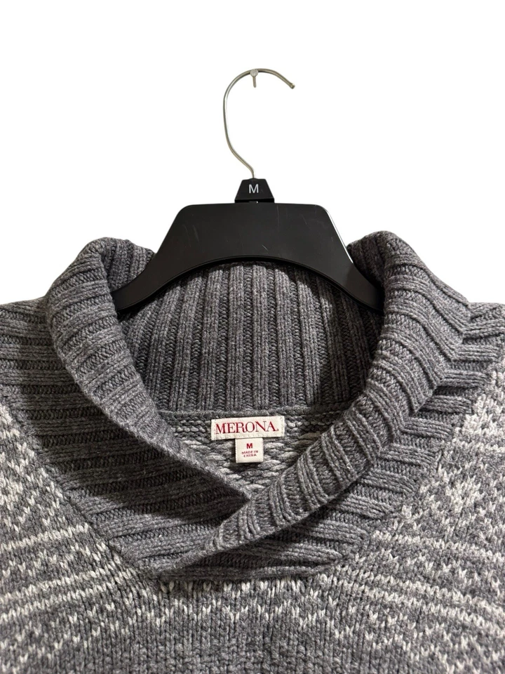 Кардиган Merona свитер пуловер серый толстовка мужской размер M хорошее состояние товара - Изображение 3 из 4