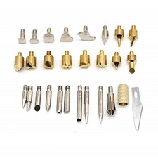 28 PCS Wood Burning Pen Tips Stencil Set Soldering Iron Carving Working Tool