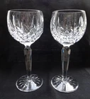 *VINTAGE* Waterford Crystal LISMORE (1957-) 2 Wine Hock 7 3/8" Made in IRELAND