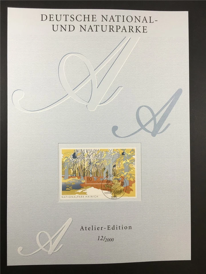 GERMANY ART-EDITION 2000/12 BLOCK 52 NATIONALPARK HAINICH - Image 2 of 4