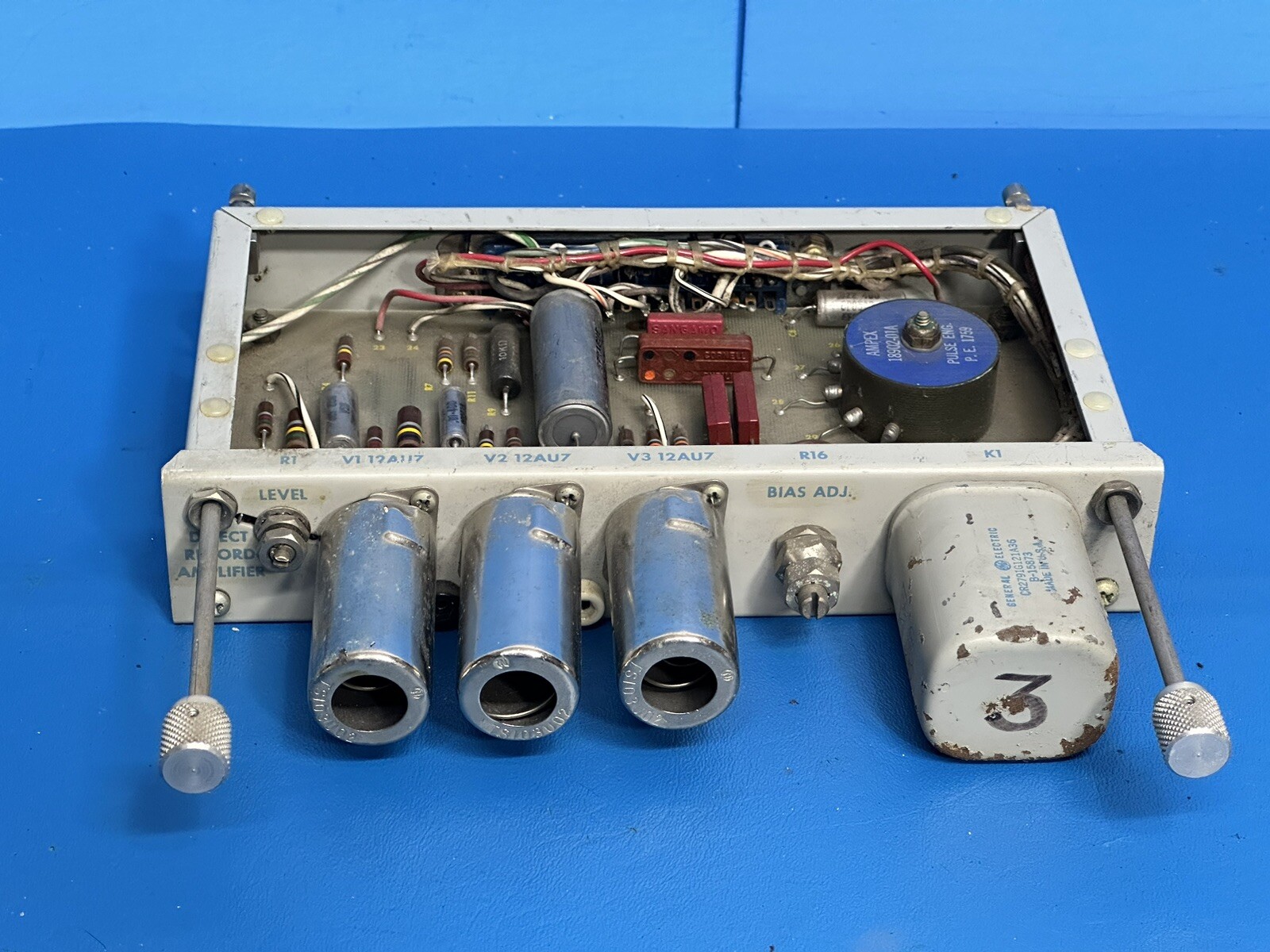 Vintage Ampex Direct Record Amplifer Cat # 15550-1 Parts or Repair