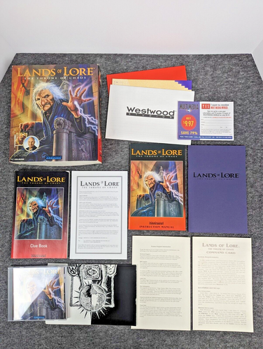 1994 Westwood Studios Lands of Lore Throne of Chaos PC CD-ROM - Big Box - CIB - Picture 9 of 22