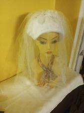 Ladies Wedding Hat Made By Ginette's Artist, Unique Hollywood Style 