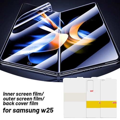für Samsung W25 Handy-Schutzfolie HD Innen-/Außenbildschirm-Rückseitenschut W7L9 - Zdjęcie 15 z 19