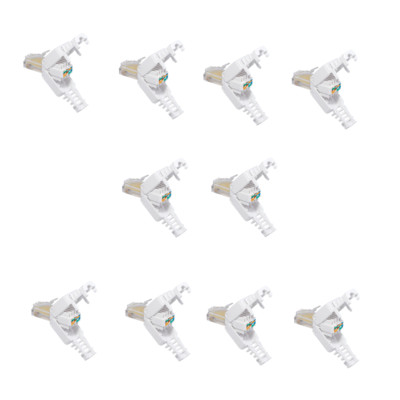 10X Netzwerkstecker Tool-less RJ45 CAT5  CAT6 CAT6a Kabel Stecker ohne Werkzeug