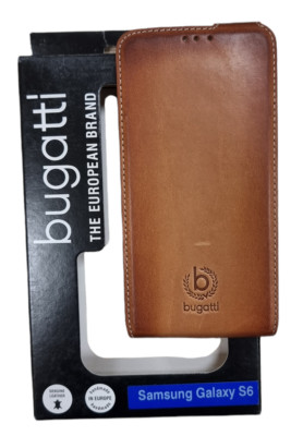 Brand New Leather Mobile Phone Case Samsung S6 Bugatti Braun