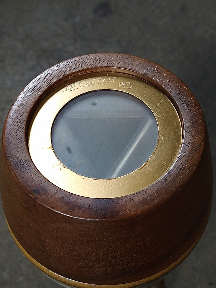 Vintage David Collier Signed Handmade Wood Clay Kaleidoscope 1993