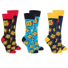 Sock Society Super Dad Adult Socks One Size - Choose Colour