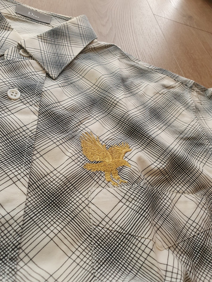 トップス 05AW Dior HOMME Hedi Stlipe L/S Shirt Dior Homme 2005 by Hedi Slimane Eagle plaid shirt size 40 | eBay
