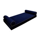 COVER ONLY Model V5 Full Velvet Contrast Pipe Indoor Mattress Pillow AD373