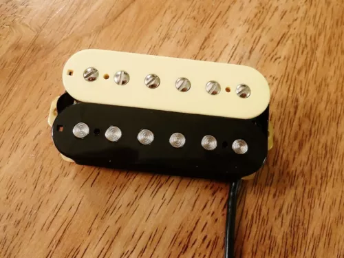 VINTAGE OUTPUT NECK HUMBUCKER PICKUP ZEBRA ALNICO 2 MAGNETS FOUR CONDUCTOR WIRED