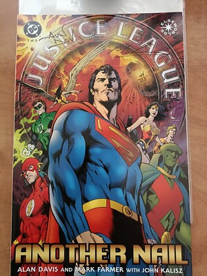 JUSTICE LEAGUE: EIN ANDERER NAGEL #1 VARIANTE signiert Alan Davis NM (9.4) SELTEN 44/100