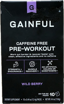 Gainful Caffeine-Free Pre-Workout   Clean, Personalized Energy Boost exp.01/25