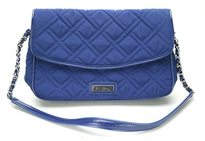 Vera Bradley Women's Small Hand Bag In Navy Blue Color. Made From Microfiber. EX