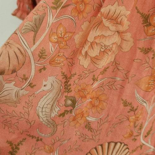 Spell & the Gypsy ~ Seashell Mermaid Coral Mini Tunic Dress XXS 4 6 8 US 0 2 4 - Picture 11 of 13