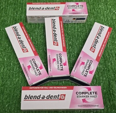 BLEND-A-DENT 121,28€/kg) 5x Blend Haftcreme Complete Starker Halt Geschmacksneutral Versand0€