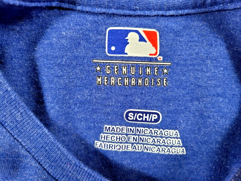 Kansas City Royals Camiseta Mujer Pequeña Azul Dorado Damas Informal Atlética MLB Camiseta Foto 3 de 4