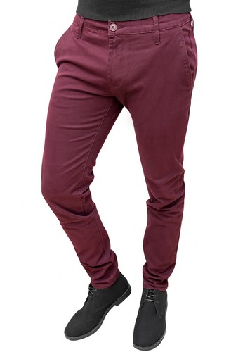 Pantaloni jeans uomo Class bordeaux invernali slim fit casual taglia da 44  a 60 | eBay