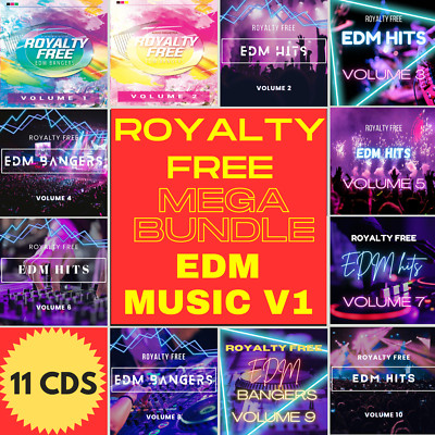 Royalty Free EDM Musik CD MEGA Bundle 11 CD PPL PRS Lizenzfrei Royalty Free