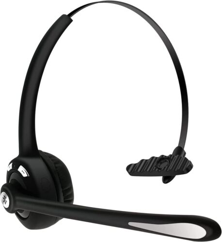 Trucker Bluetooth 5.1 Wireless Headset With Noise Cancelling Mic For Phones Pc